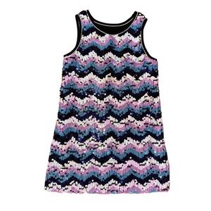 Kidpik Sequin Chevron Dress